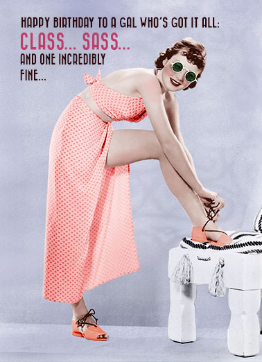 Class Sass Vintage Ecard Cover