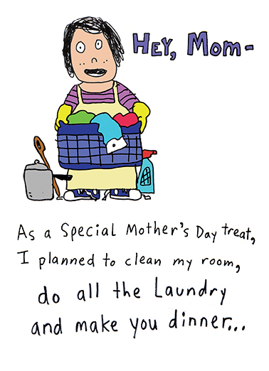 Clean My Room Mother's Day Card Cover