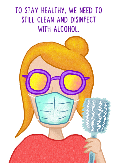 Clean With Alcohol Drinking Ecard Cover