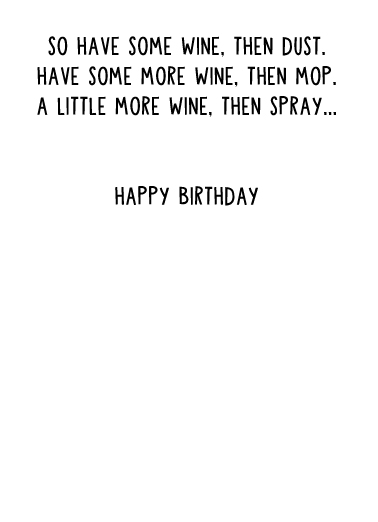 Clean With Alcohol Drinking Ecard Inside