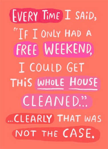 Clean the House Lockdown Ecard Cover