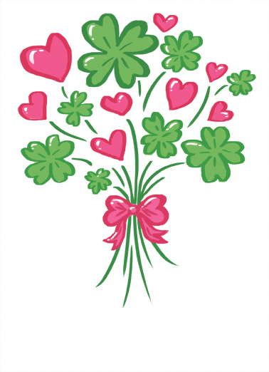 Clover Bouquet St. Patrick's Day Ecard Cover