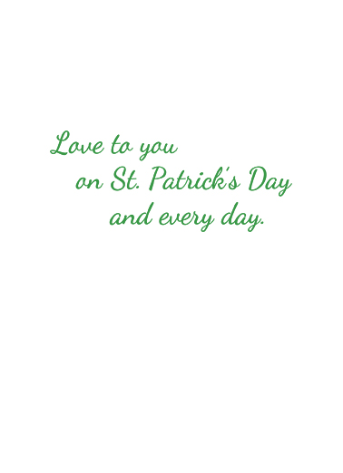 Clover Bouquet St. Patrick's Day Ecard Inside