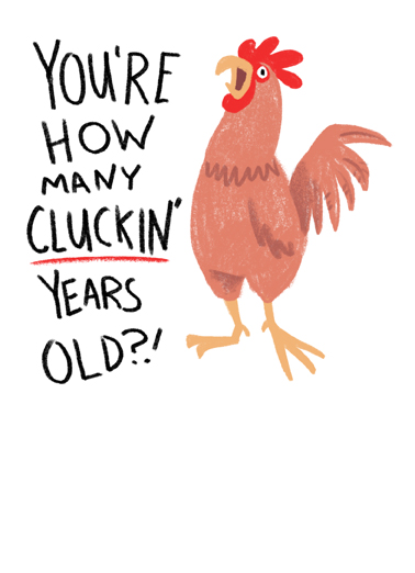 Cluckin 5x7 greeting Card Cover