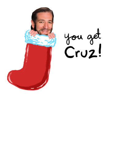 Coal Cruz Stocking Christmas Card Inside