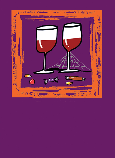 Cob Web Wine  Ecard Cover