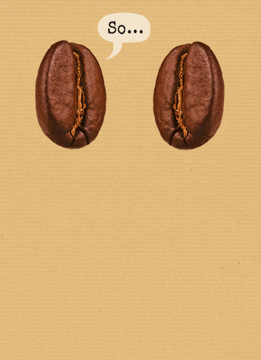 Coffee Beans Say Hi Card Cover