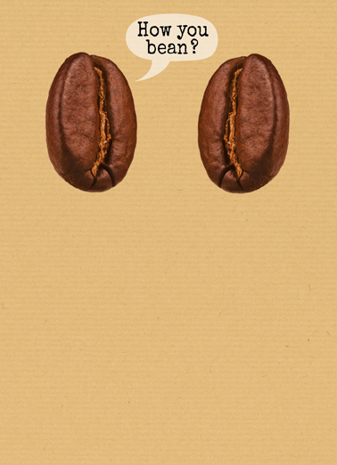 Coffee Beans Business Greeting Ecard Inside