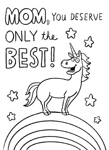 Color the Unicorn For Kids Ecard Cover