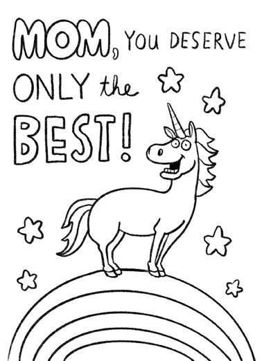 Color the Unicorn  Card Cover