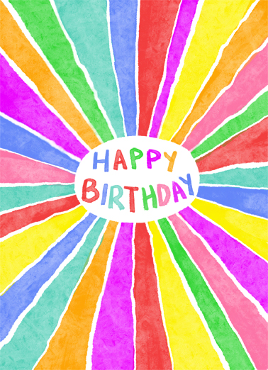 Colorful Bday Birthday Card Cover