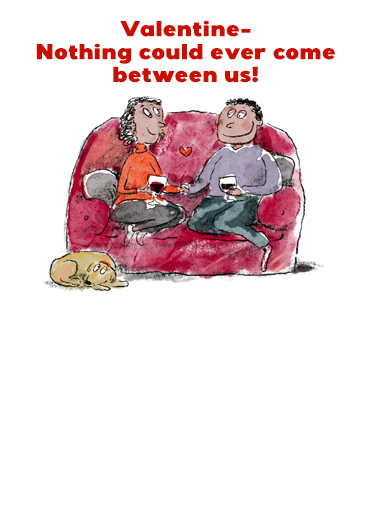 Come Between Us Dogs Ecard Cover