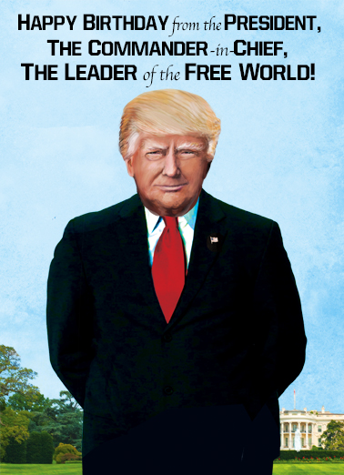 Commander in Chief President Donald Trump Card Cover
