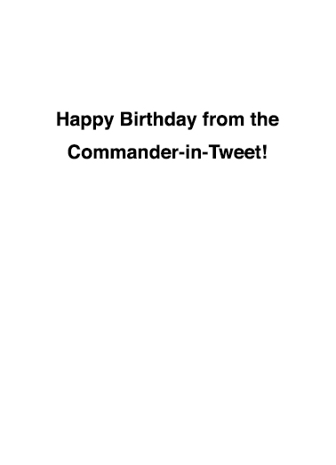 Commander in Tweet  Ecard Inside