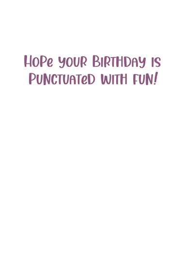 Commas are Important Wine Ecard Inside