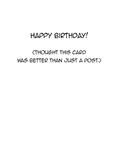 Comment on Post Tim Card Inside