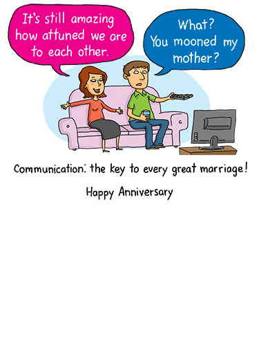 Communication Anniversary Card Inside