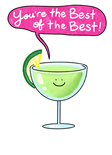 Complimentary Margarita 5x7 greeting Card Cover