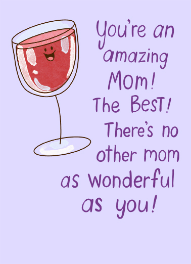 Complimentary Wine Mother's Day Card Cover