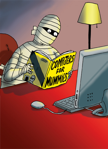 Computers For Mummies Halloween Card Cover