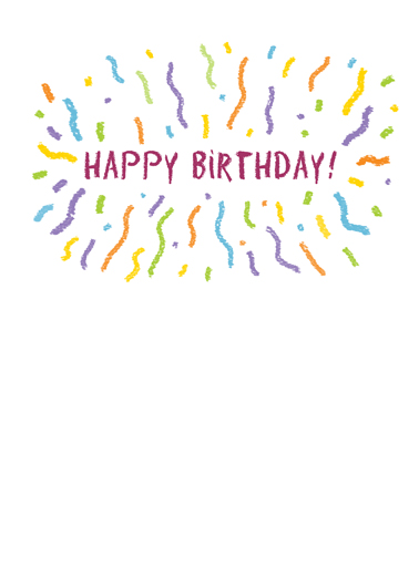 Confetti Unicorn Birthday Ecard Inside