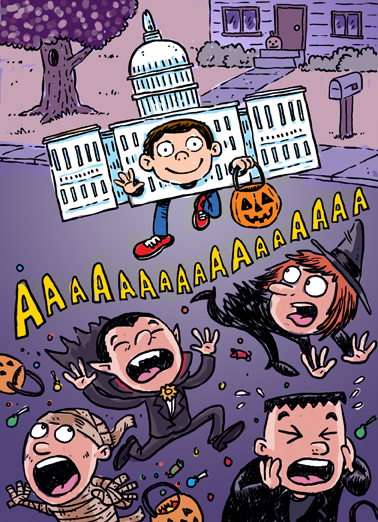 Congress Costume Halloween Card Cover