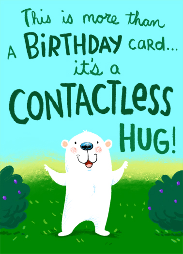 Contactless Hug Illustration Card Cover