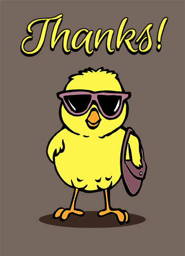 Cool Chick Thank You Ecard Cover