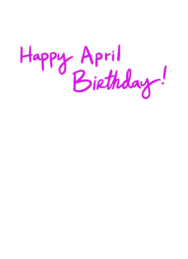 Cooler Than April April Birthday Card Inside