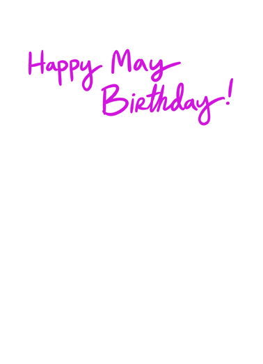 Cooler Than May Birthday Card Inside