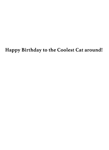 Coolest Cat Birthday Card Inside