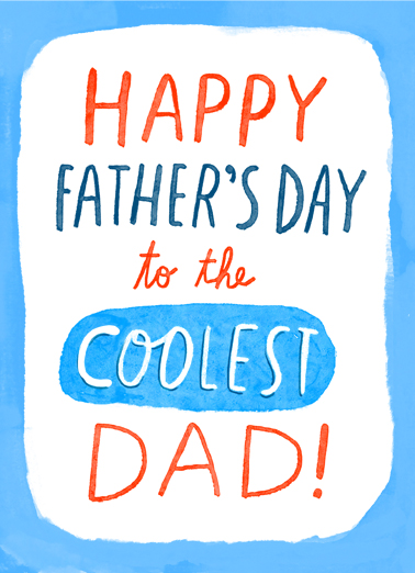 Coolest Dad Father's Day Card Cover