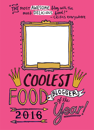 Coolest Food Blogger Add Your Photo Card Cover