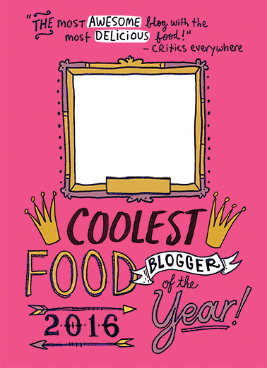 Coolest Food Blogger 5x7 greeting Card Cover