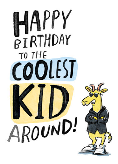 Coolest Kid Birthday Card Cover