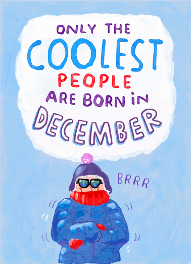 Coolest People December December Birthday Ecard Cover