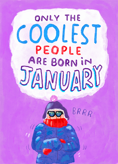 Coolest People January January Birthday Ecard Cover