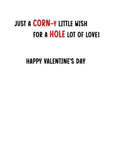 CornHole Val Valentine's Day Card Inside