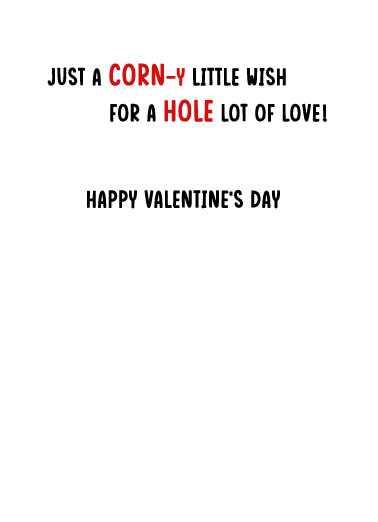 CornHole Val Valentine's Day Ecard Inside