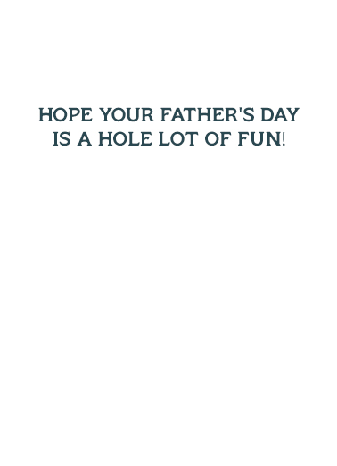 Cornhole King Father's Day Card Inside