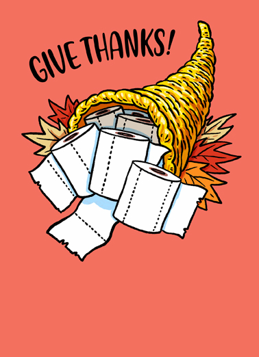 Cornucopia Thanksgiving Card Cover
