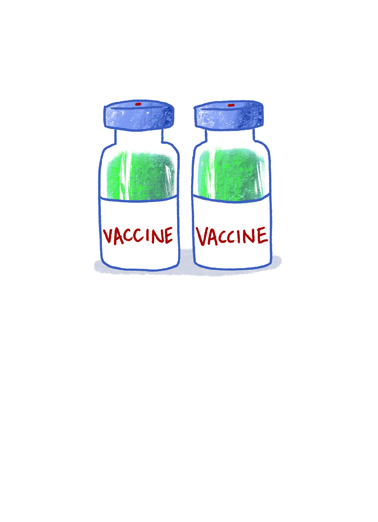 Couple Bottles Vaccine Quarantine Card Cover