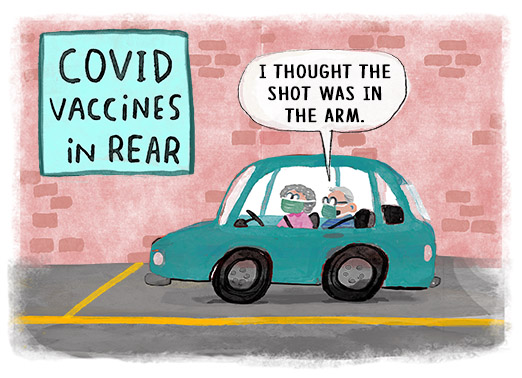 Covid in Rear Cartoons Ecard Cover