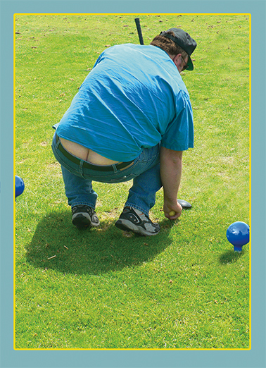 Crack Golfer Golf Ecard Cover