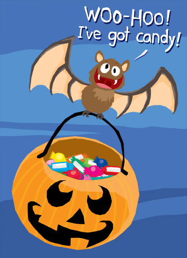 Crazy Bat Halloween Ecard Cover
