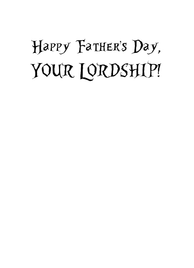 Crown Dad King Father's Day Card Inside