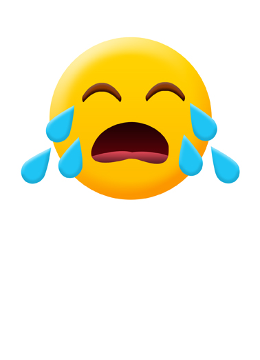 Crying Emoji Miss You Card Cover