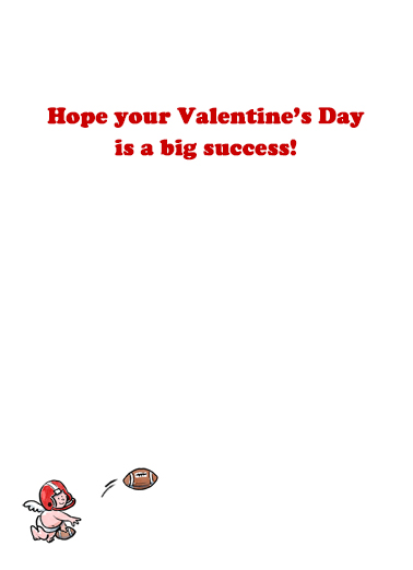 Cupid Football Valentine's Day Card Inside