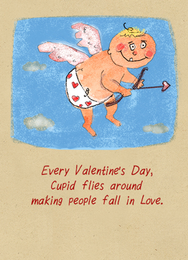 Cupid Valentine's Day Card Cover