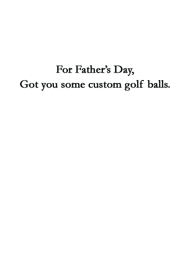Custom Golf Balls For Father-In-Law Card Inside